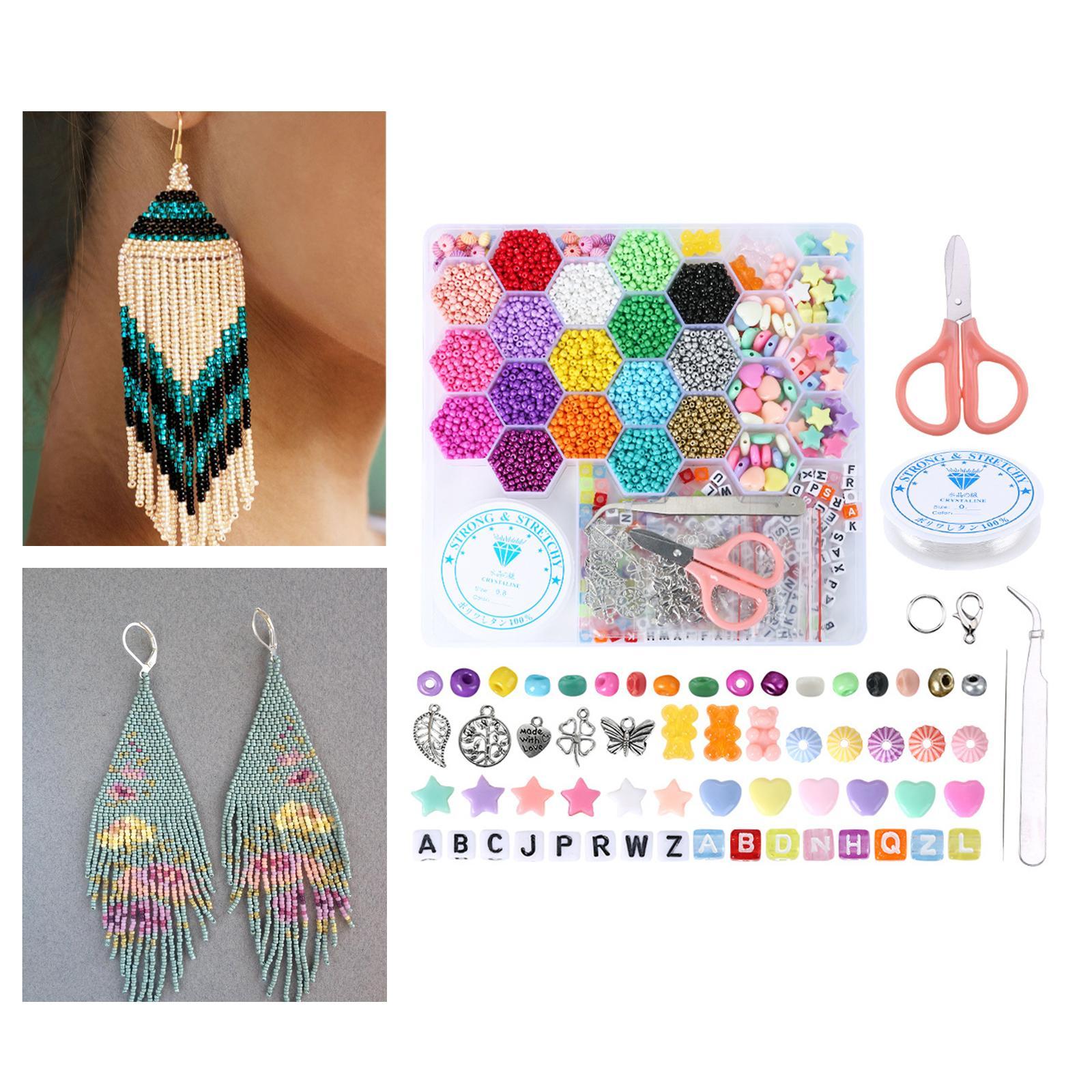 Glass Seed Beads Tweezer Letter Beads for Necklace Bracelet Jewelry Making