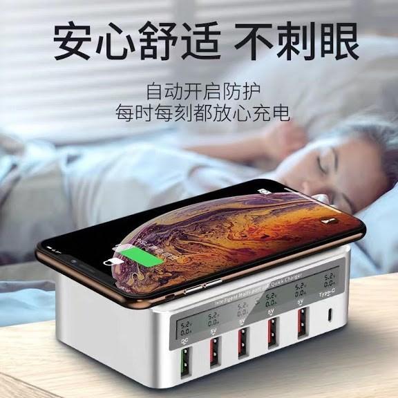 Sạc báo dòng 818F hỗ trợ sạc không dây có cổng sạc nhanh QC3.0