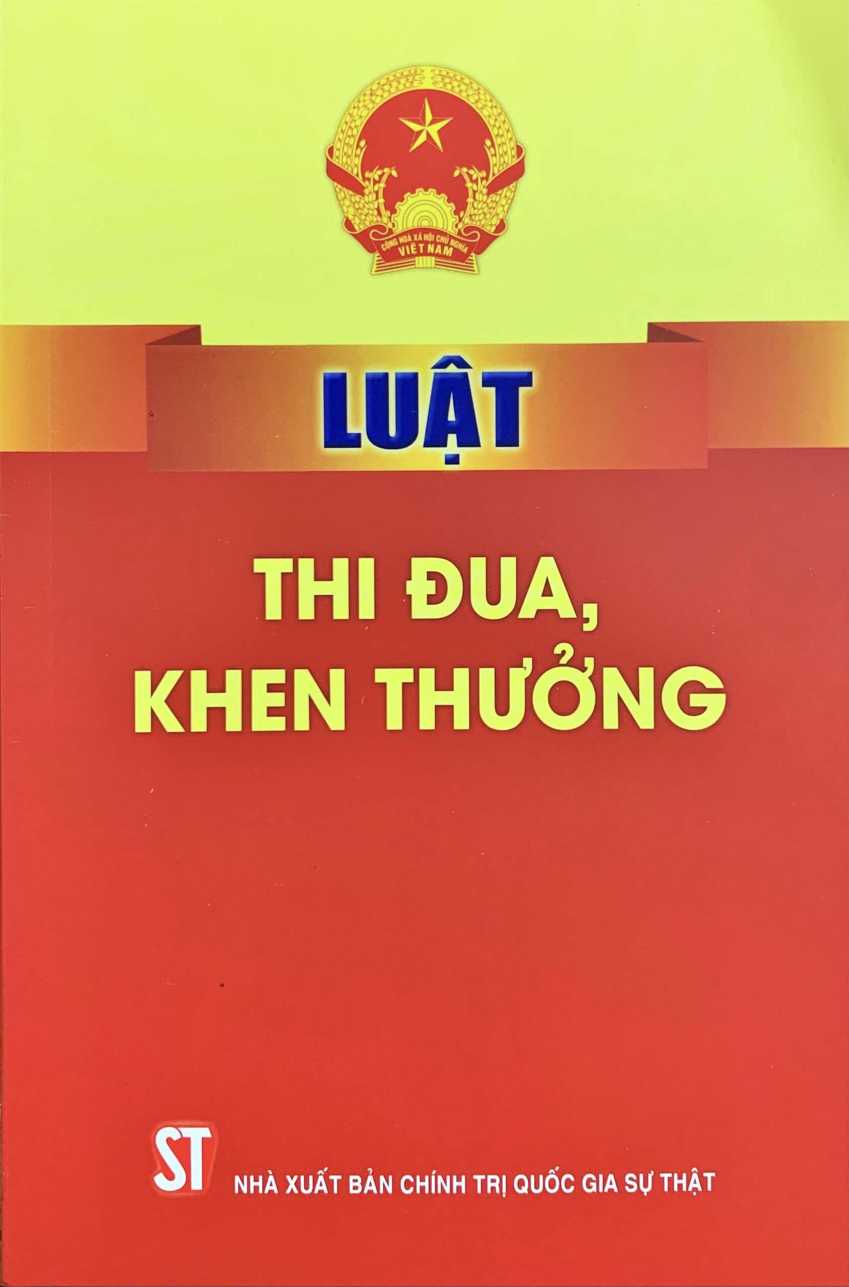 Sách Luật thi đua, khen thưởng