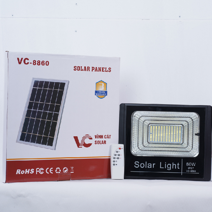 Đèn LED Năng Lượng Mặt Trời 60W Vĩnh Cát Solar VC-8860