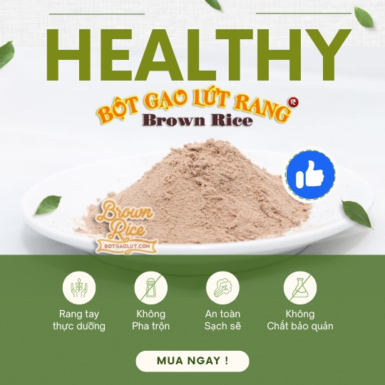 BỘT GẠO LỨT BROWN RICE (Túi 800GR)