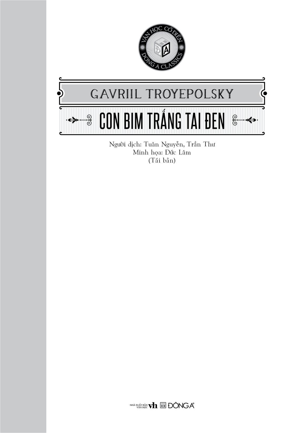 Văn Học Cổ Điển - Con Bim Trắng Tai Đen (Tái Bản 2023)