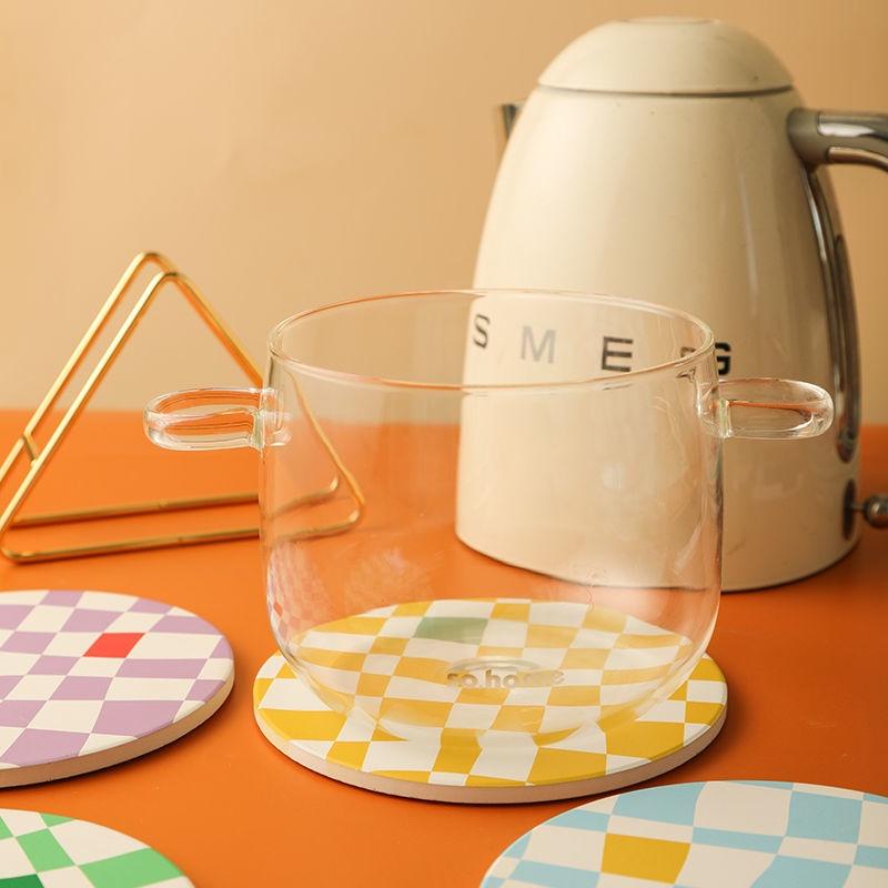 Tấm Lót Bàn Ăn Bằng Sứ Cách Nhiệt Chống Bỏng Sáng Tạo Tiện Dụng