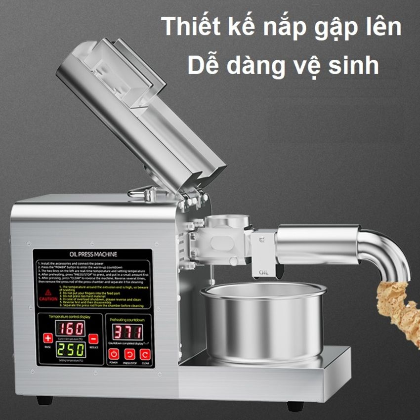 Máy ép dầu thực vật chuyên nghiệp nâng cấp hoàn toàn thương hiệu cao cấp Septree T3 - Năng suất 6-9kg/giờ - Hàng chính hãng