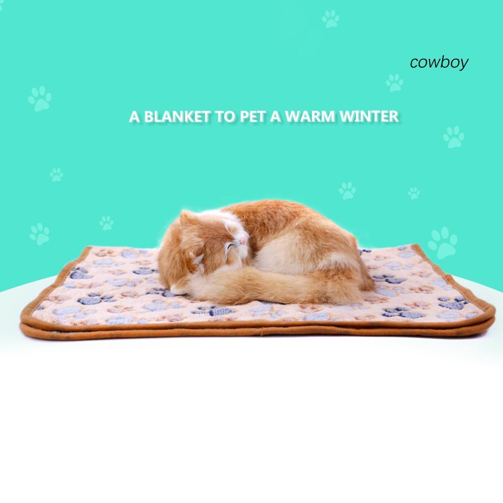 Thảm ngủ giữ ấm in họa tiết bàn chân chó mèo dễ thương cho thú cưng 40x60cm