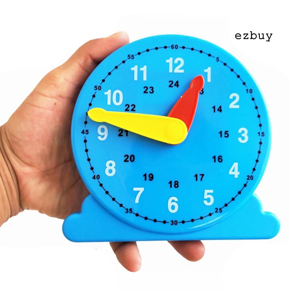 EY-12/24 Hours Montessori Student Learning Clock Time Teacher for Kids Children