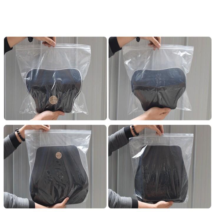 Bộ gối tựa cổ, lưng chất liệu cao su non 100% cao cấp DC-516 - Có 2 màu: Đen và Kem