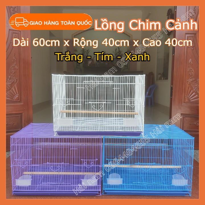 Lồng nuôi chim - Lồng nuôi Yến Phụng, Sóc, Thỏ cảnh -Lồng SIZE 60cm x 40cm x 40cm - LOẠI TO MÀU XANH