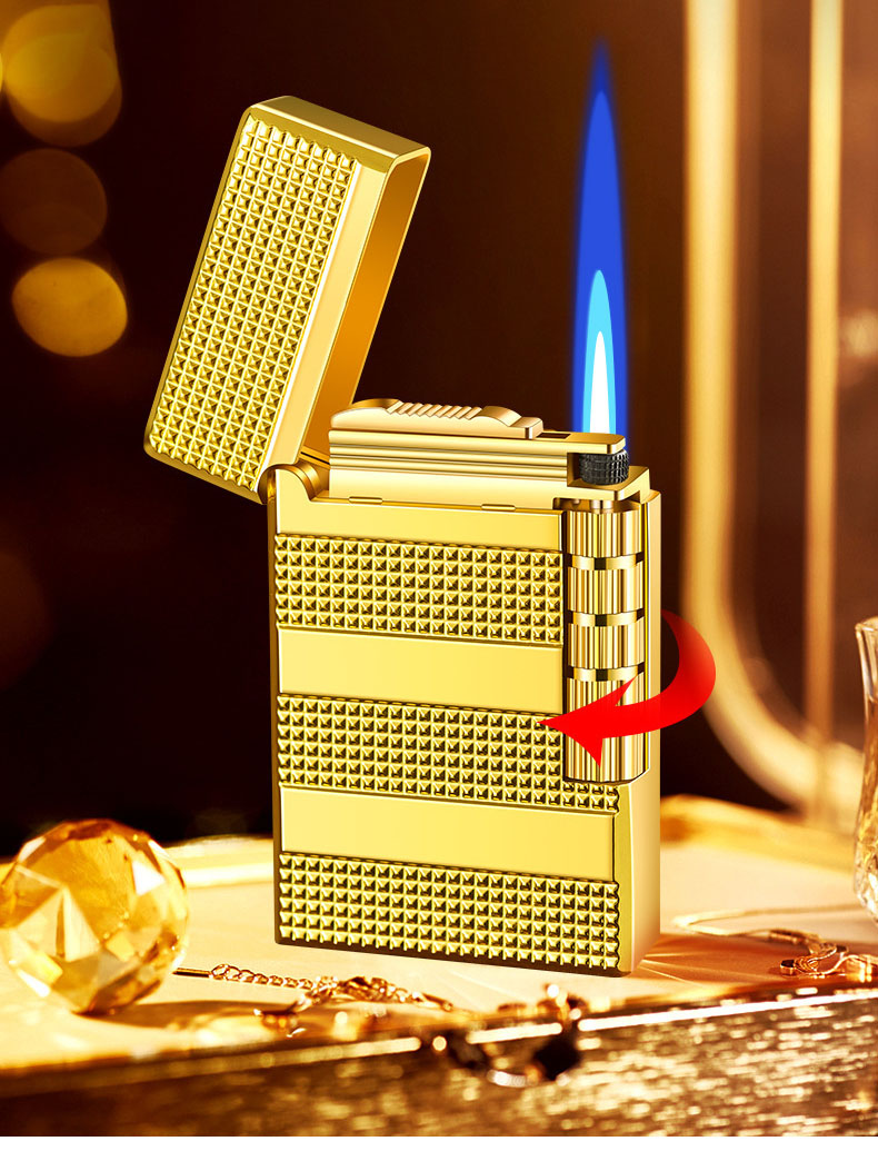 Hột quẹt bật lửa Dupont vân kim cương 3 sọc ngang M36 - xài gas