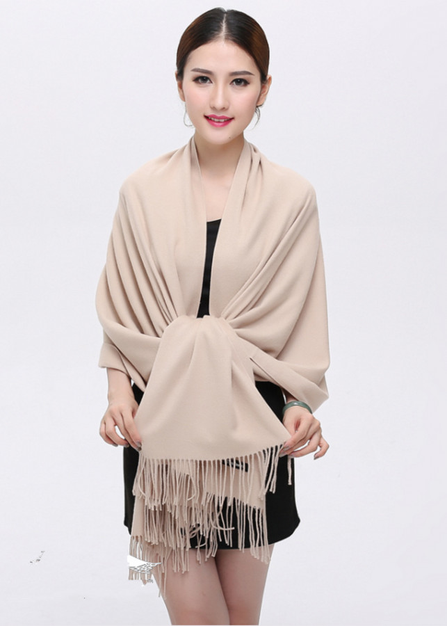 Khăn choàng cổ cashmere một màu 04