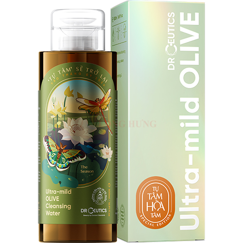 Nước tẩy trang DrCeutics Ultra-Mild Olive Cleansing Water (310ml/500ml) - Hàng chính hãng