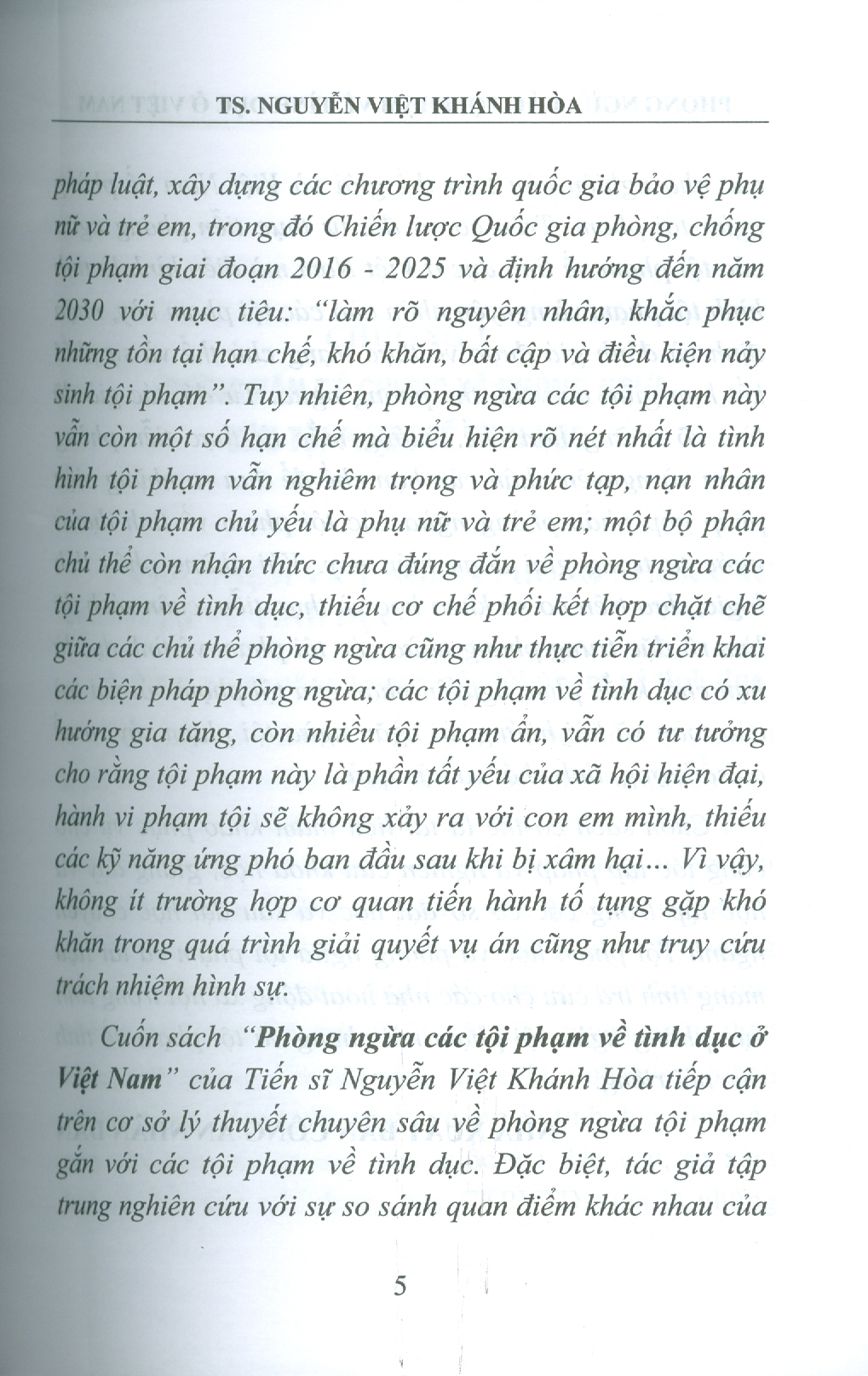 Phòng Ngừa Các Tội Phạm Về Tình Dục Ở Việt Nam (Sách chuyên khảo)