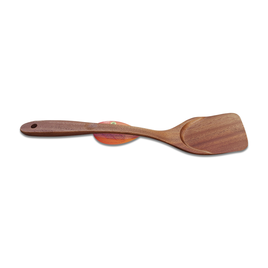 Sạn Gỗ TS38 Xà Cừ Cán Dài Dùng Chiên Xào Thức Ăn ( 34 * 7.5 * 1 Cm ) - Đồ Gỗ Nhà Bếp Thương Hiệu Trường Sơn