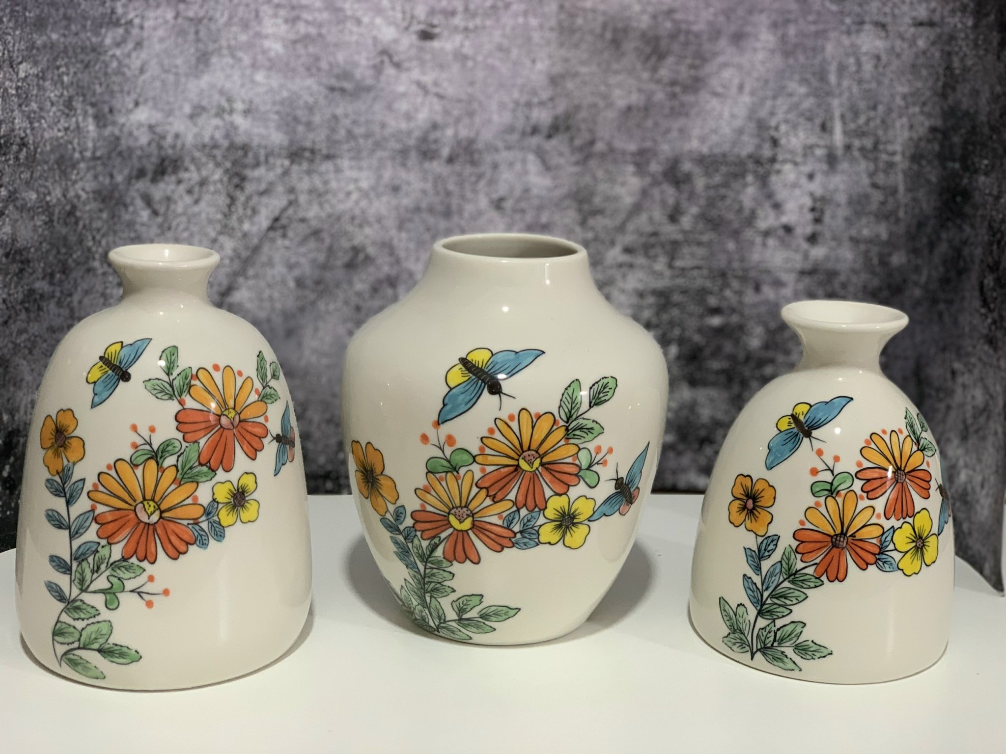 LỌ HOA VẼ TAY NGHỆ THUẬT THỦ CÔNG CAO 18/20/22/24 và 25CM.