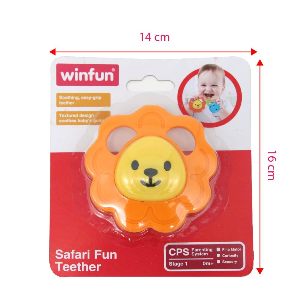 Gặm nướu mềm hình sư tử BPA Free an toàn cho bé - Winfun 0164 - Đồ chơi cho bé sơ sinh tới 1 tuổi tập cầm, gặm, cắn - tặng đồ chơi tắm màu ngẫu nhiên