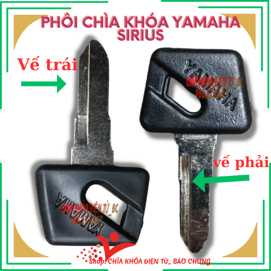 Phôi chìa khóa xe máy sirius đời đầu