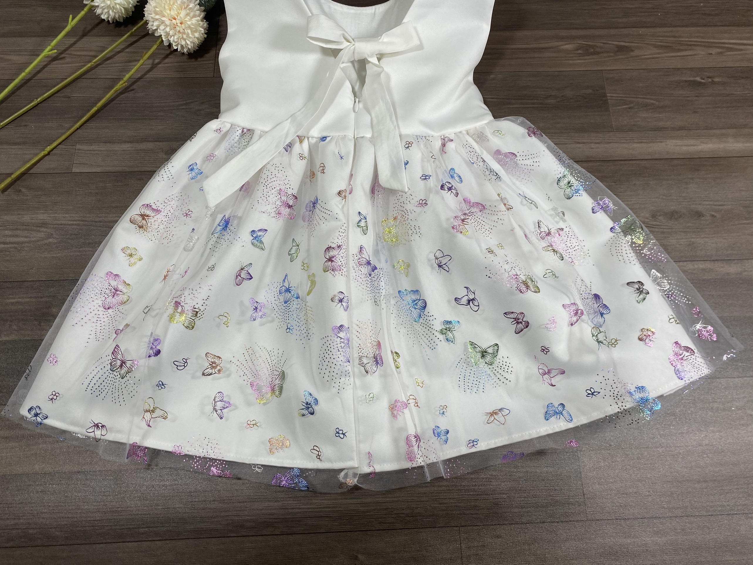 Đầm công chúa cho bé gái,váy trẻ em hai lớp phối lưới cao cấp BITIKIDS size từ 1-8 tuổi (8-35kg)