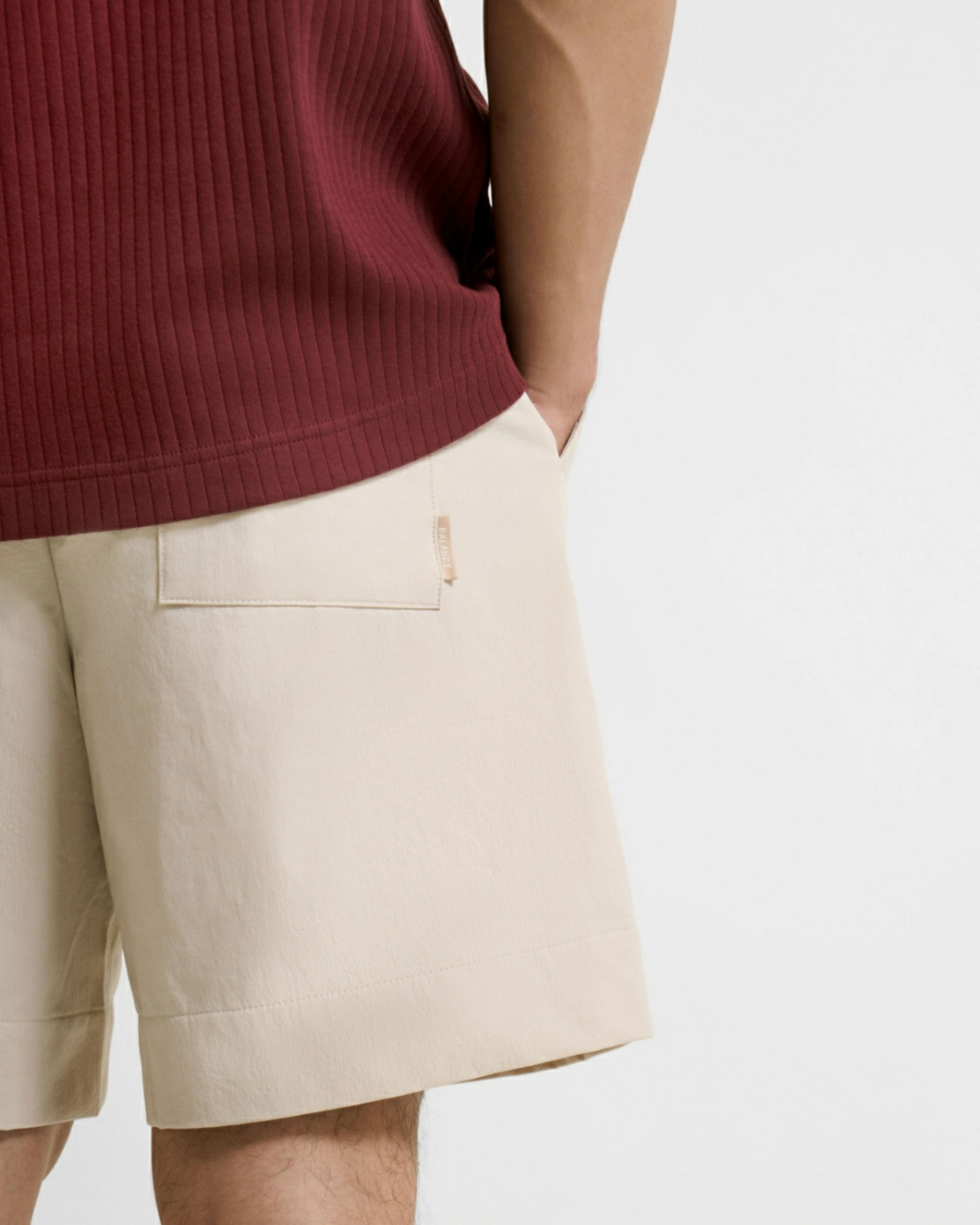 Quần Short Nam ROUTINE lưng thun Rút Dây Trơn Có Túi Sau Form Relax - RT 10F24PSH017 | ROUTINE CÀ MAU