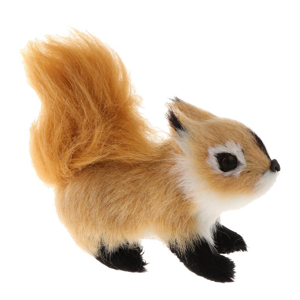 2X Simulation Animal Squirrel Figure Soft Plush Toy for Home Decoration