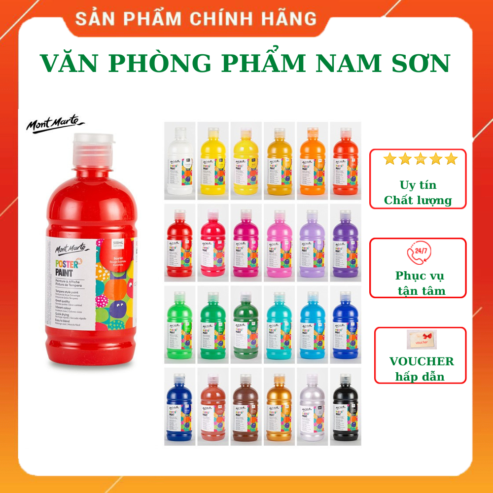 Màu Poster Paint Mont Marte 500Ml - Titanium White