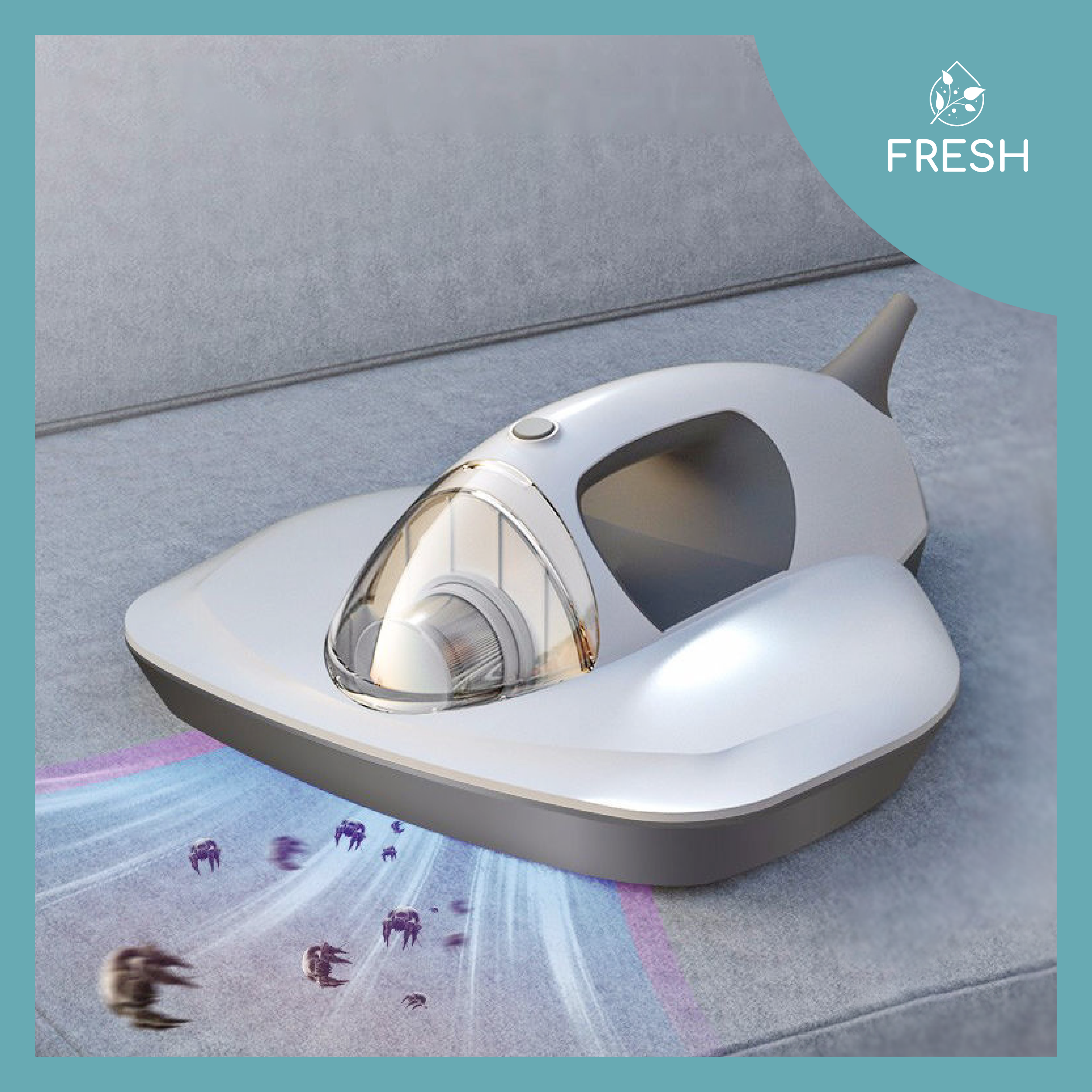 Máy Hút Bụi Cầm Tay Diệt Khuẩn Cho Giường Nệm Công Suất 400W Chứa Đèn UV - FRESH