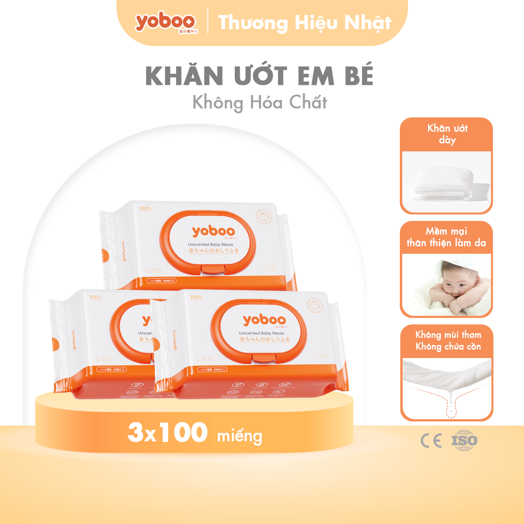 Combo 3 gói khăn giấy ướt Yoboo