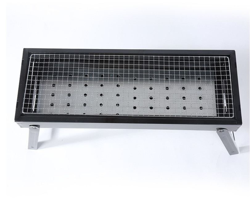 Lò nướng than BBQ, bếp nướng than hoa ngoài trời thép không gỉ 60 x 22 x 33cm