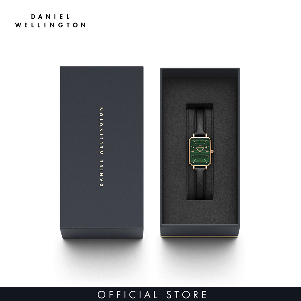 Đồng hồ Nữ Daniel Wellington dây da - Quadro Pressed Sheffield 20x26mm DW00100439