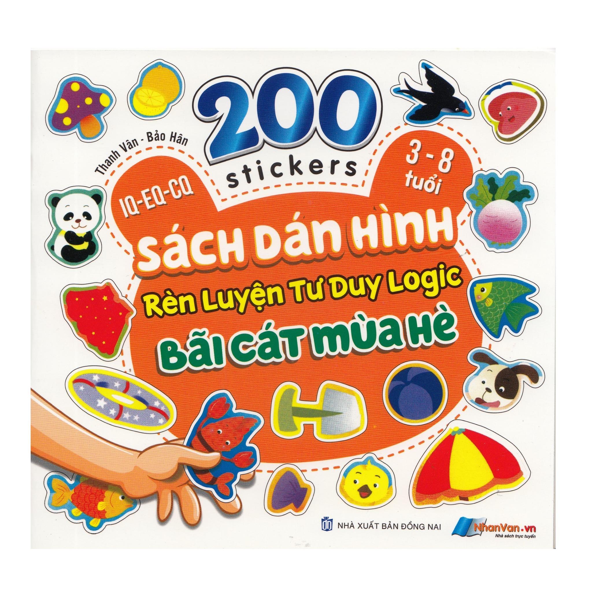 200 Stickers - 3-8 Tuổi - Sách Dán Hình Rèn Luyện Tư Duy Logic - Bãi Cát Mùa Hè