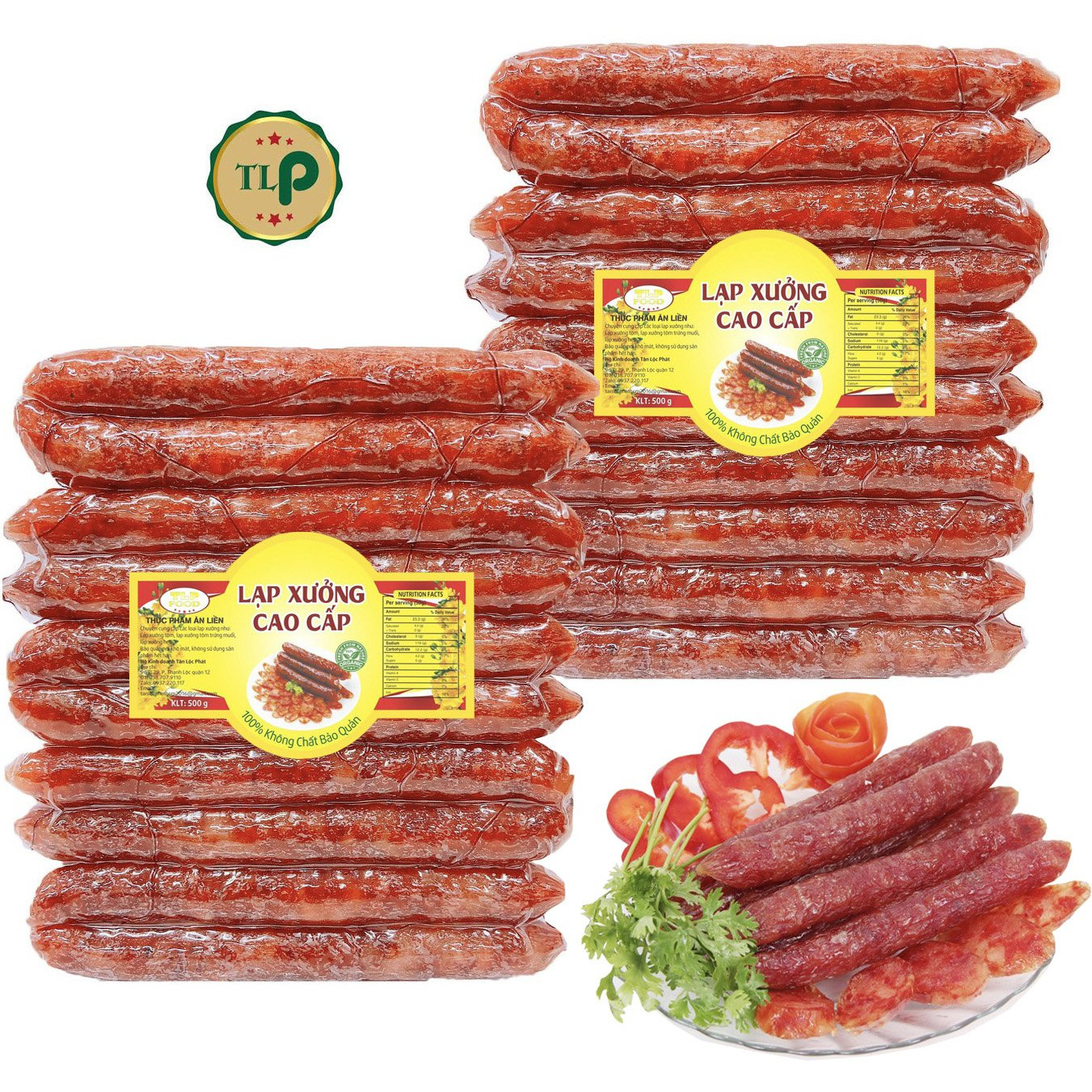 LẠP XƯỞNG TÔM TƯƠI CHẤT LƯỢNG ATVSTP THƯƠNG HIỆU TÂN LỘC PHÁT 1KG GỒM 2 BỊCH