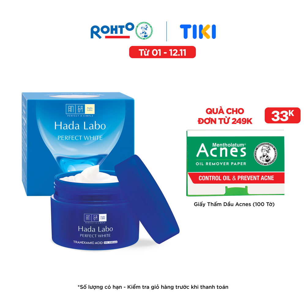 Gel dưỡng trắng Hada Labo PERFECT WHITE TRANEXAMIC ACID Gel Cream