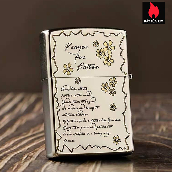 Bật Lửa Zippo 250/205 Khắc Father’S Day – Ngày Của Cha 02 – Zippo 250/205.Fatherday02