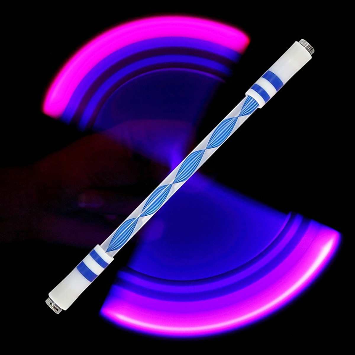 Bút quay mod nghệ thuật có đèn Led flash giải trí chống căng thẳng, bút xoay phát sáng đặc biệt đổi màu