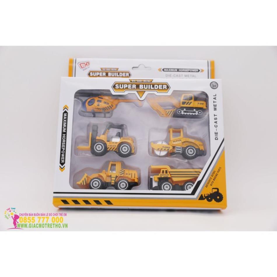 COMBO 06 XE CÔNG TRÌNH BẰNG SẮT  JM522-36