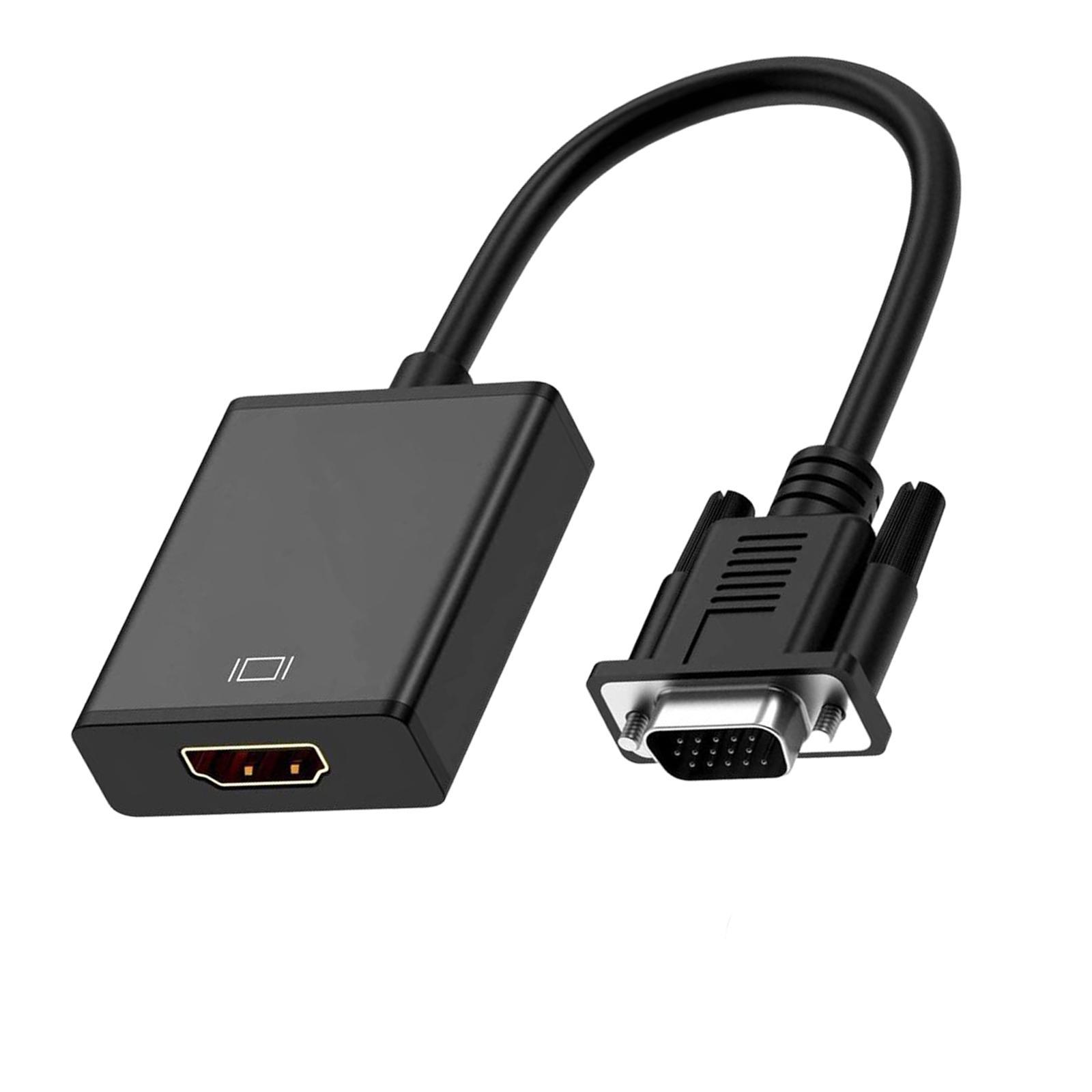 HDMI to VGA Adapter, HD Female to Male 1920 x 1080P for PC Laptop Projector for Xbox for Chromebook