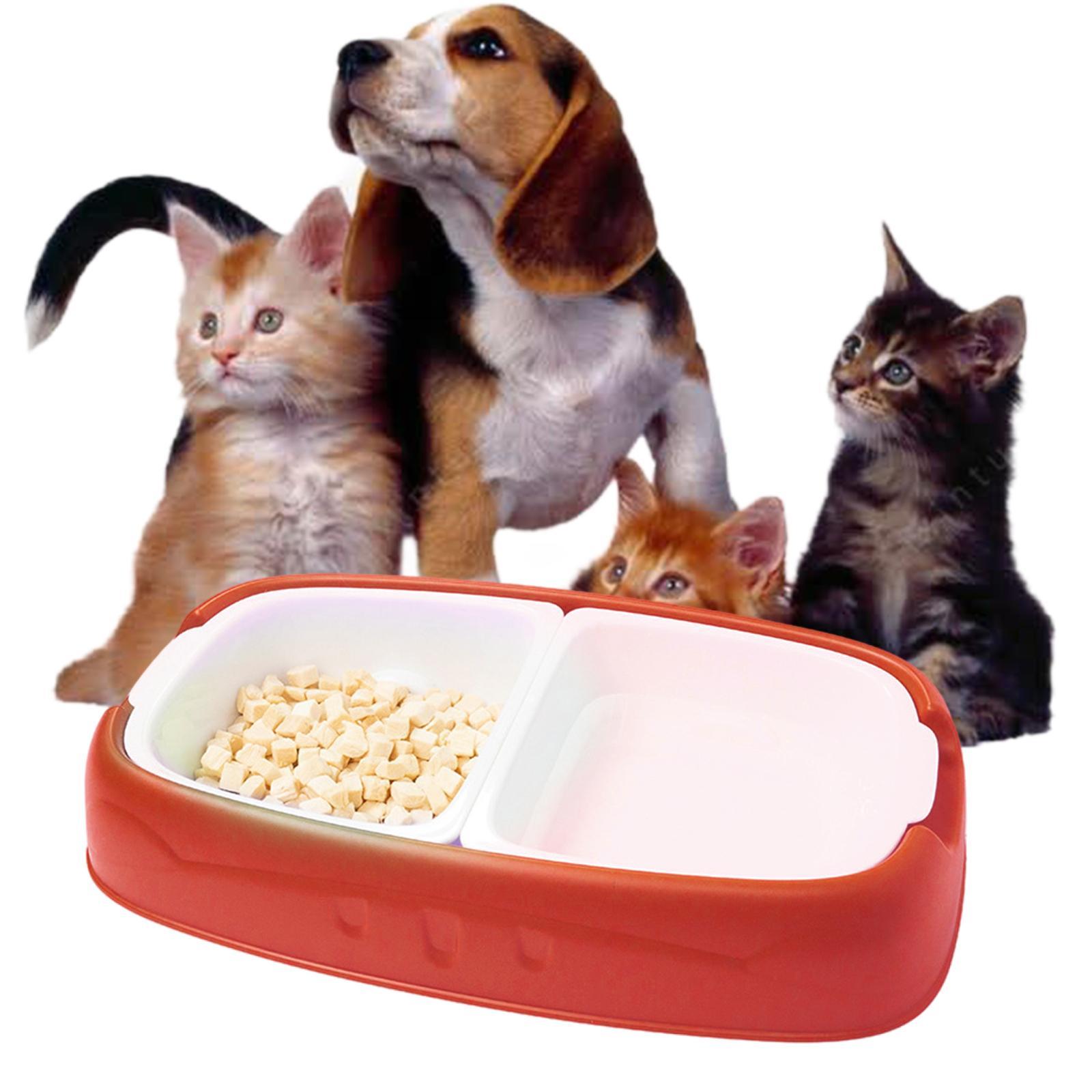 2x Pets Water Food Bowl Dog Cat Feeder Anti-Skid Puppy Dispenser Bottle