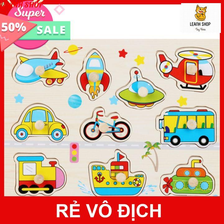 Bảng Ghép Hình Núm Gỗ Cho Bé 35 Chủ Đề loại 1 núm dày siêu đẹp