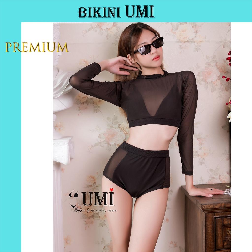 BIKINI 2 MẢNH TAY DÀI LƯỚI ĐEN BIKINI UMI