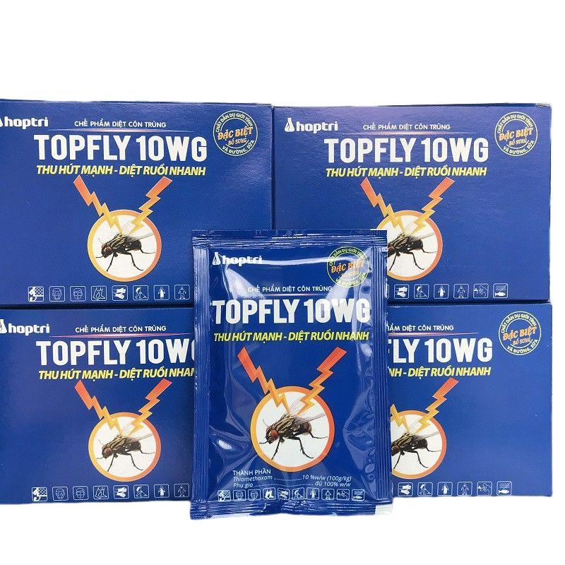 Thuốc diệt ruồi TOPFLY 10WG THU HÚT MẠNH – DIỆT RUỒI NHANH ( Gói 20g)