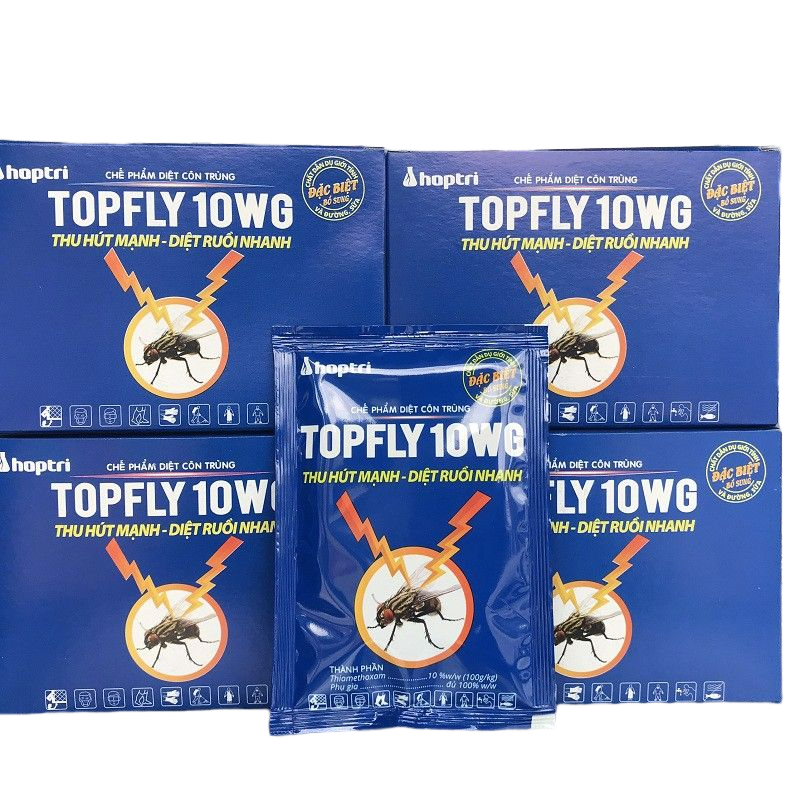 03 gói thuốc diệt Ruồi TOPFLY 10WG THU HÚT MẠNH – DIỆT RUỒI NHANH