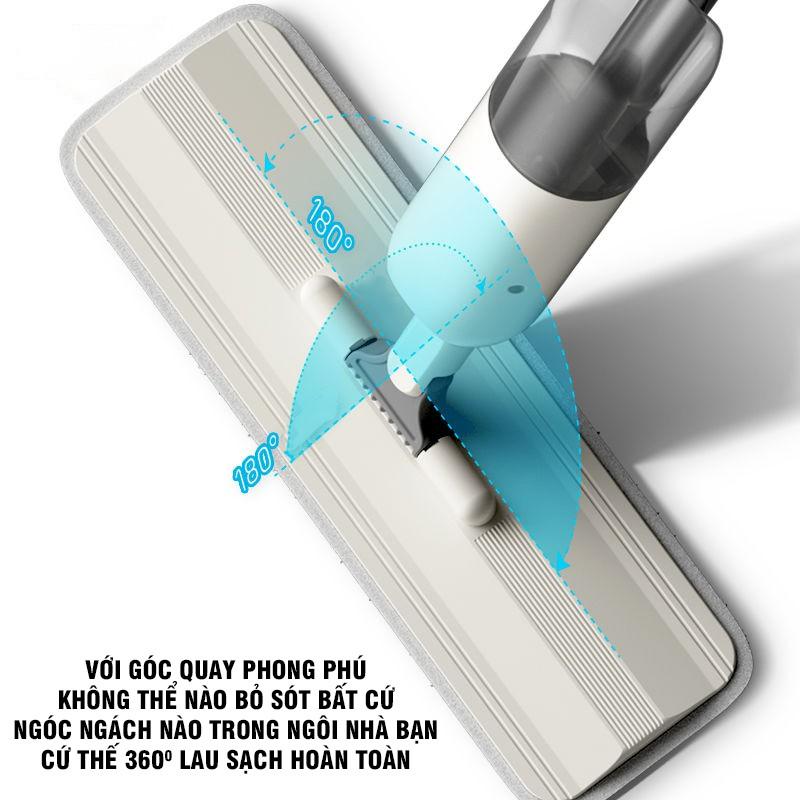 Chổi Phun Nước Lau Nhà Đa Năng Tặng Kèm Miếng Bông Lau Tiện LợI