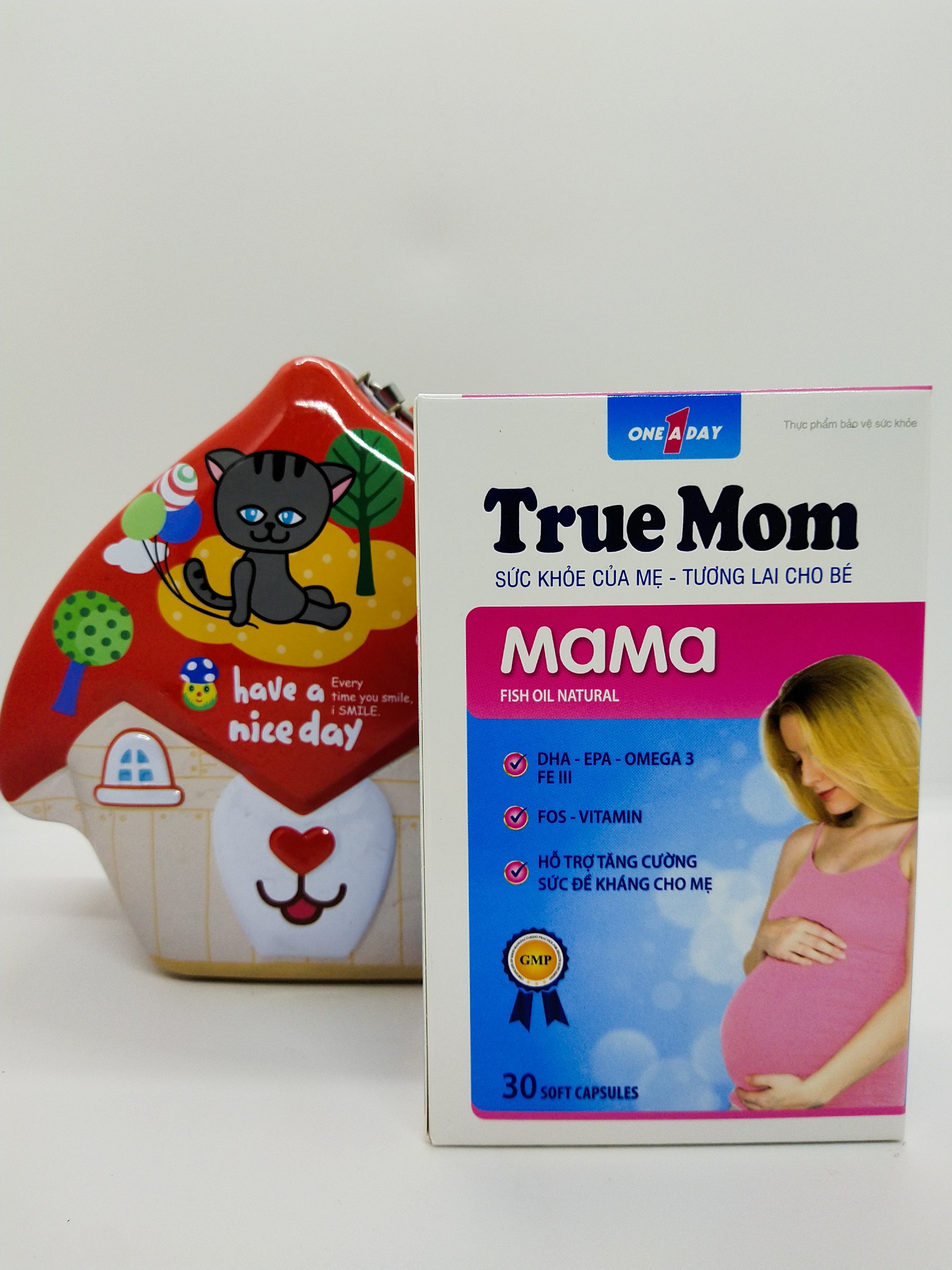 Thuốc bổ True Mom Mama dành cho mẹ mang thai và cho con bú - DHA, FPA, OMEGA 3, FE III - (Hộp 30 viên)