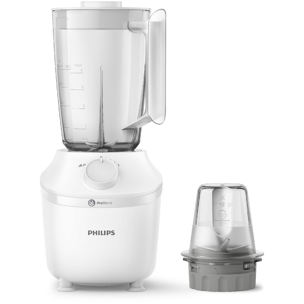 Máy Xay Sinh Tố Philips Hr2041/10, 450W xay ProBlend Nhuyễn Mịn - 2 Cối Nhựa, Hàng Chính Hãng