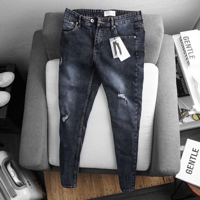 Quần jean nam slimfit cao cấp màu đen thời trang xuất khẩu
