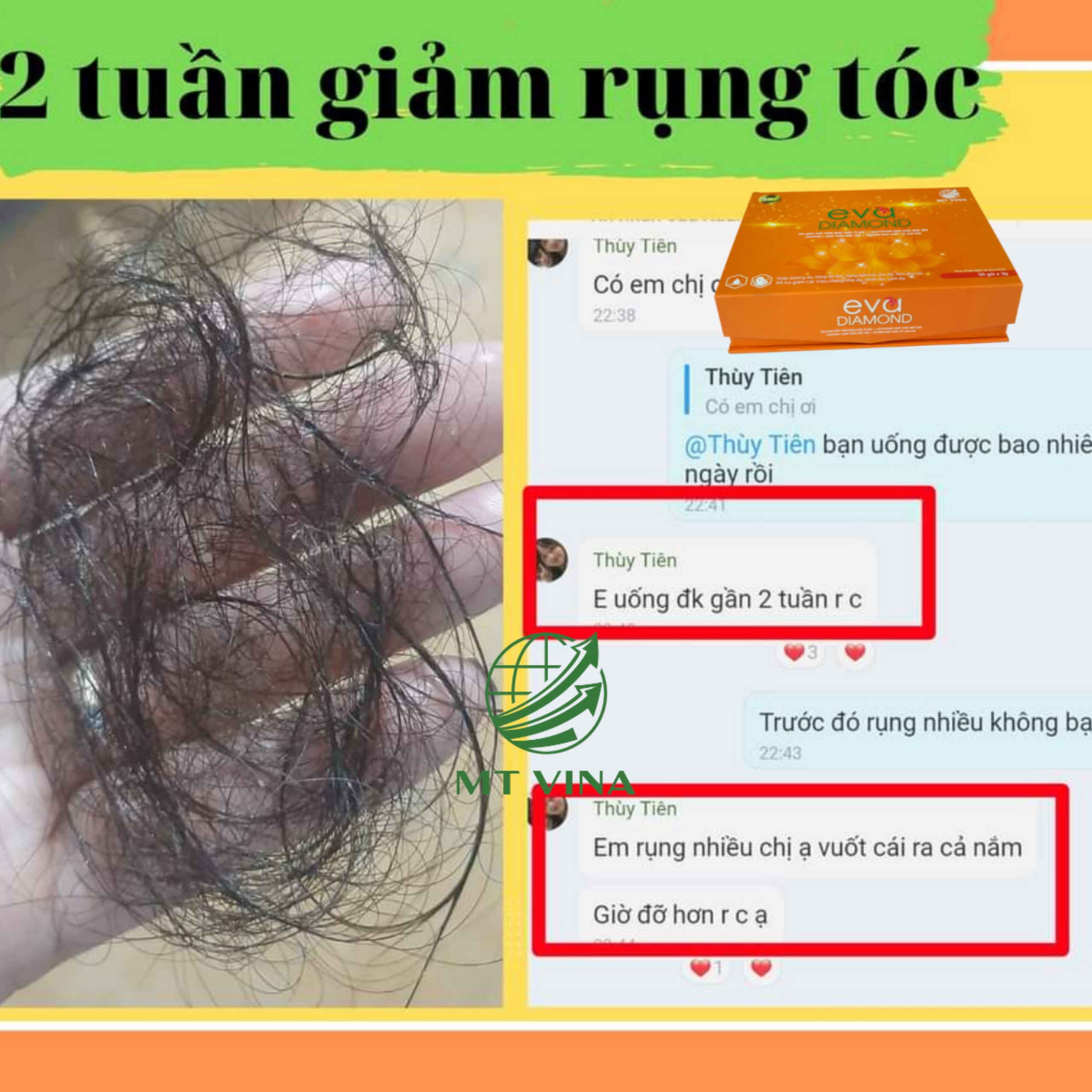 { combo 10 ] Eva Diamond Thải Độc Đẹp Da cân bằng nội tiết giảm tình trạng nóng trong bốc hỏa da khô sạm