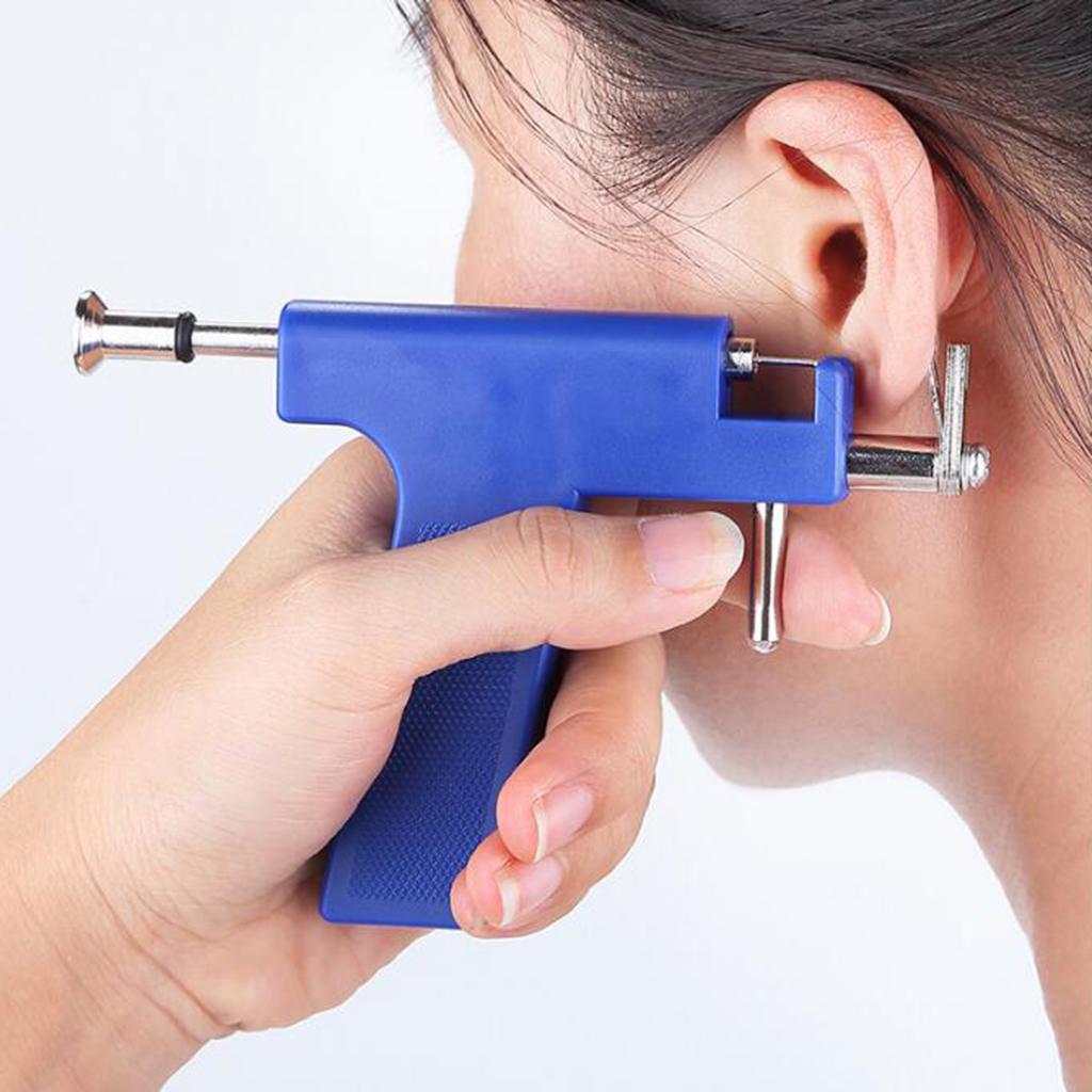 Steel Ear Body Nose Navel Piercing Machine Supply Tool Kit 49x Ear Studs
