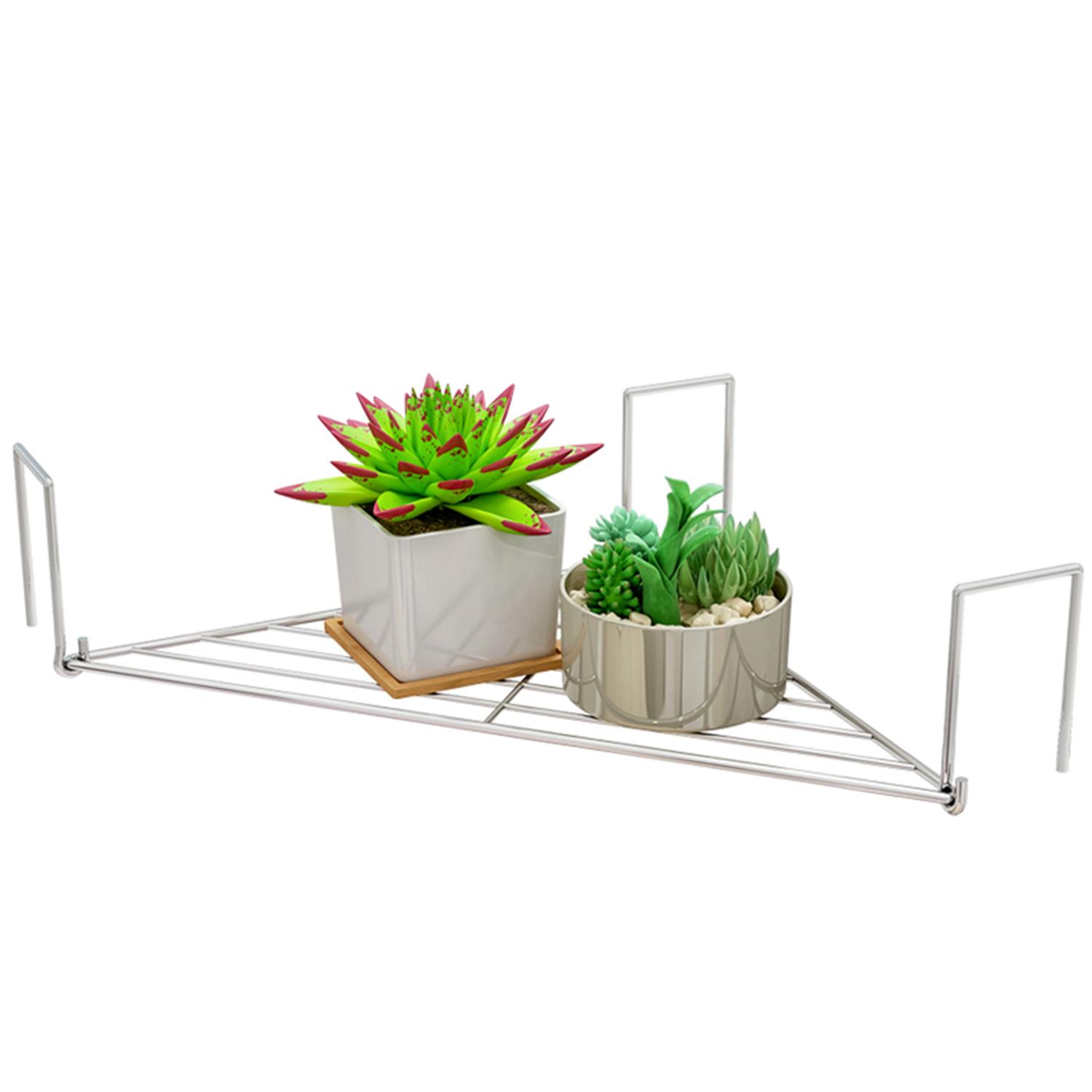 Kệ góc khối tam giác bằng dây thép đựng chậu hoa