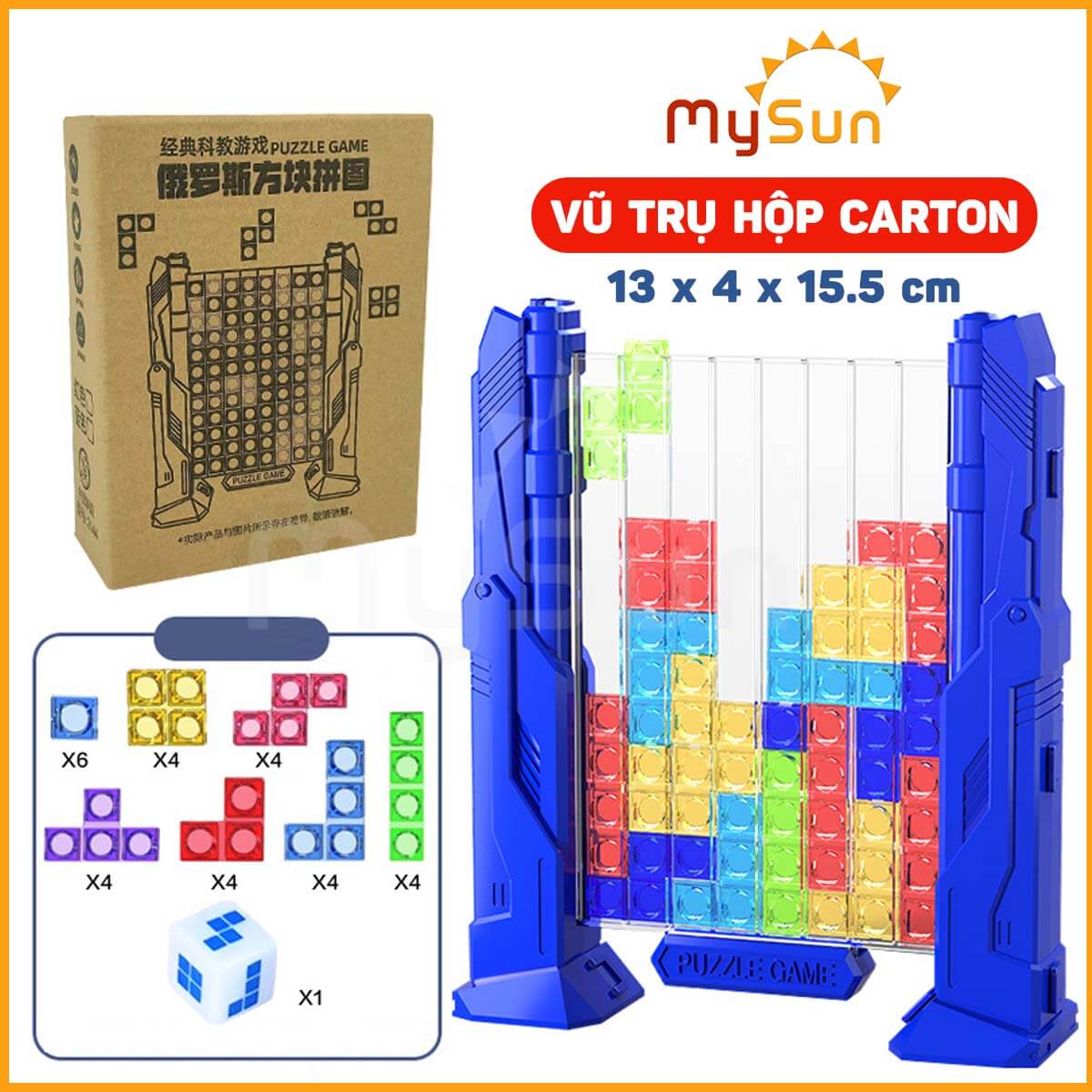 Bộ đồ trò chơi xếp hình TETRIS khối 3D ma thuật thông minh cho bé lắp ghép lâu đài vũ trụ