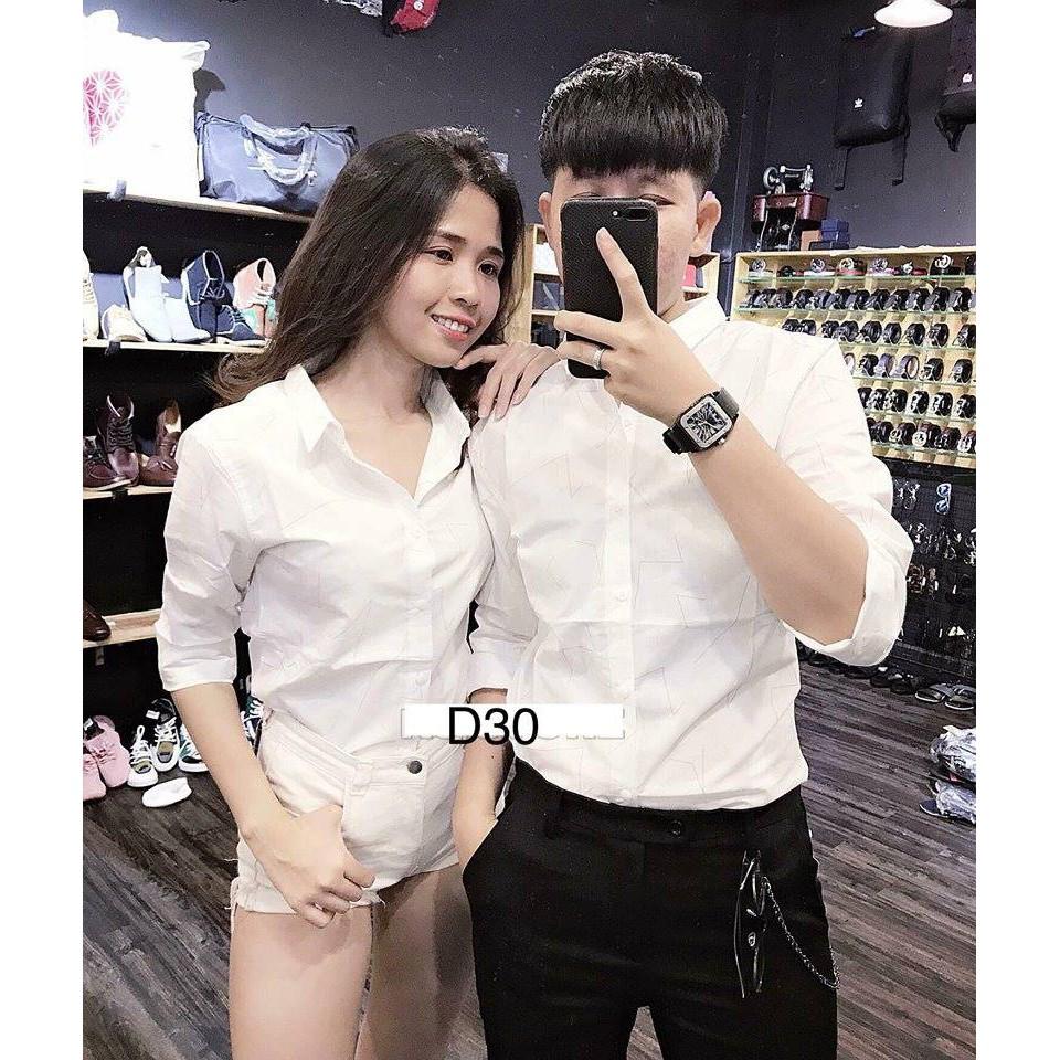 áo đôi sơ mi y hình cao cấp