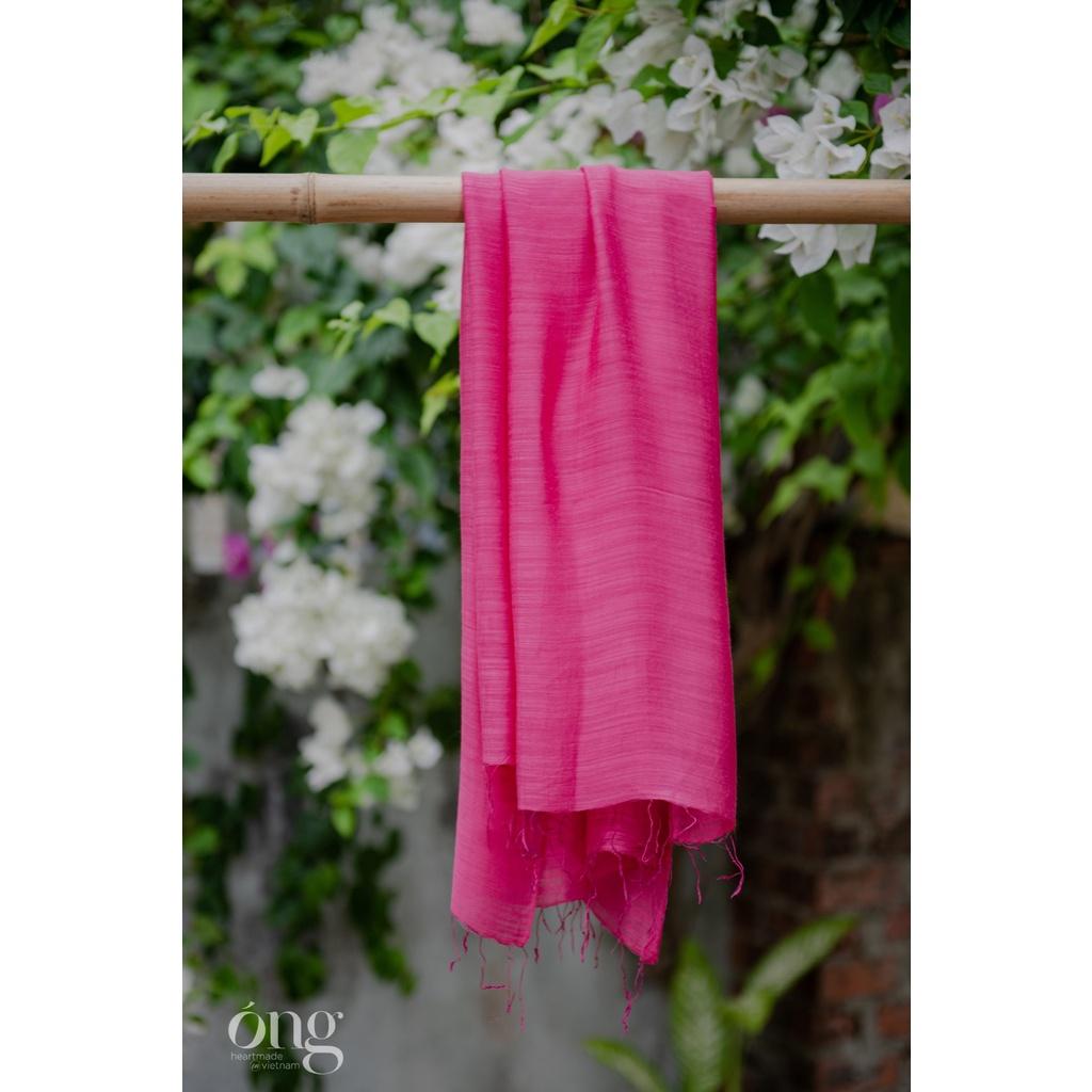 50% Silk 50% Linen mát min, không bí da, không nilong, khăn dệt tại Việt Nam, nhuộm màu Azofree